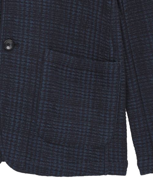 MEN'S BIGI（メンズビギ）の「ジャガードニット グレンチェックジャケット（その他アウター・メンズ・ブラック/オレンジ/ネイビー・01/02/03/04）」の14枚目の写真