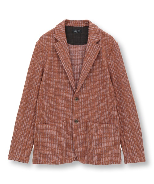 MEN'S BIGI（メンズビギ）の「ジャガードニット グレンチェックジャケット（その他アウター・メンズ・ブラック/オレンジ/ネイビー・01/02/03/04）」の10枚目の写真