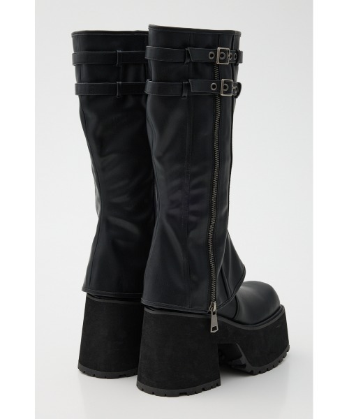 SLY（スライ）の「CHUNK SOLE COVERED BOOTS チャンクソール カバードブーツ（ブーツ・レディース・ブラウン/ブラック・SMALL/MEDIUM/LARGE）」の6枚目の写真