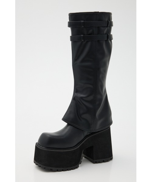 SLY（スライ）の「CHUNK SOLE COVERED BOOTS チャンクソール カバードブーツ（ブーツ・レディース・ブラウン/ブラック・SMALL/MEDIUM/LARGE）」の10枚目の写真