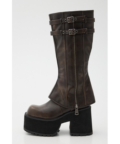 SLY（スライ）の「CHUNK SOLE COVERED BOOTS チャンクソール カバードブーツ（ブーツ・レディース・ブラウン/ブラック・SMALL/MEDIUM/LARGE）」の22枚目の写真