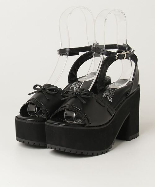 LOVEHUNTER(ラブハンター)の「LOVEHUNTER/+10cm 軽量厚底 ストラップリボンサンダル(2246)(サンダル・レディース・ホワイト/ブラック系1/ブラック系2・S/M/L/LL)」の9枚目の写真