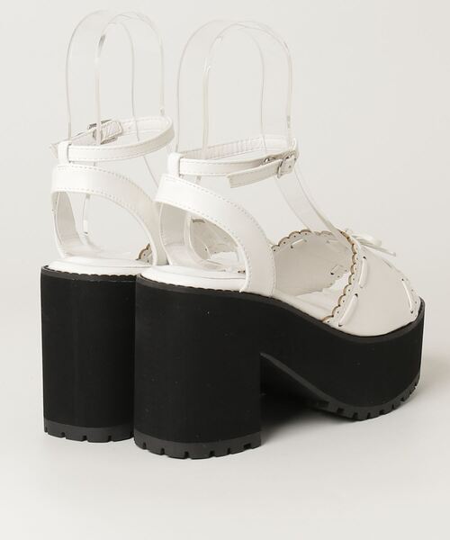 LOVEHUNTER(ラブハンター)の「LOVEHUNTER/+10cm 軽量厚底 ストラップリボンサンダル(2246)(サンダル・レディース・ホワイト/ブラック系1/ブラック系2・S/M/L/LL)」の10枚目の写真