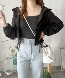 Dewlily（デューリリー）の「いつものコーデにさっと重ねて気温差にちょうどいい◎　ショート丈ドロストブルゾン（ブルゾン）」