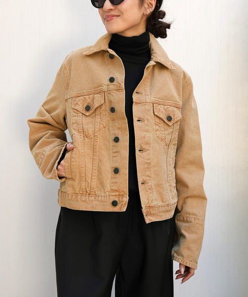 Deuxieme Classe（ドゥーズィエムクラス）の「【KALLMEYER/カルメイヤー】 Axel Shrunken Jacket（デニムジャケット・レディース・キャメル・FREE）」の13枚目の写真