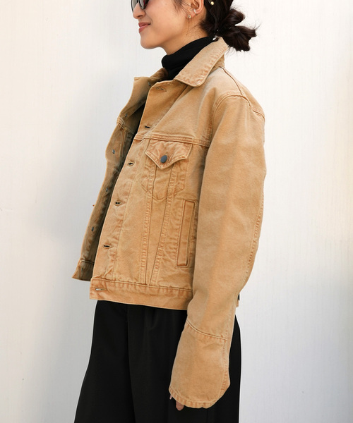 Deuxieme Classe（ドゥーズィエムクラス）の「【KALLMEYER/カルメイヤー】 Axel Shrunken Jacket（デニムジャケット・レディース・キャメル・FREE）」の14枚目の写真