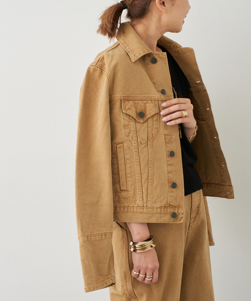 Deuxieme Classe（ドゥーズィエムクラス）の「【KALLMEYER/カルメイヤー】 Axel Shrunken Jacket（デニムジャケット・レディース・キャメル・FREE）」の17枚目の写真
