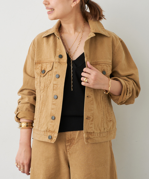 Deuxieme Classe（ドゥーズィエムクラス）の「【KALLMEYER/カルメイヤー】 Axel Shrunken Jacket（デニムジャケット・レディース・キャメル・FREE）」の18枚目の写真
