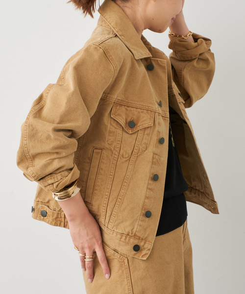 Deuxieme Classe（ドゥーズィエムクラス）の「【KALLMEYER/カルメイヤー】 Axel Shrunken Jacket（デニムジャケット・レディース・キャメル・FREE）」の20枚目の写真