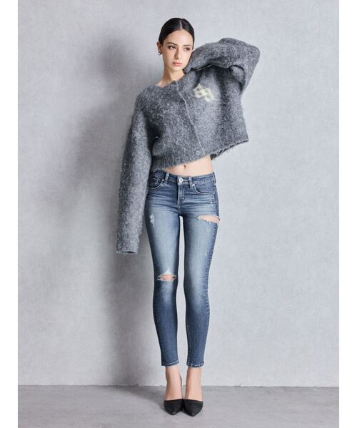 GYDA（ジェイダ）の「AS IFニットカーディガン（カーディガン/ボレロ・レディース・グレー/ベージュ・FREE）」の6枚目の写真