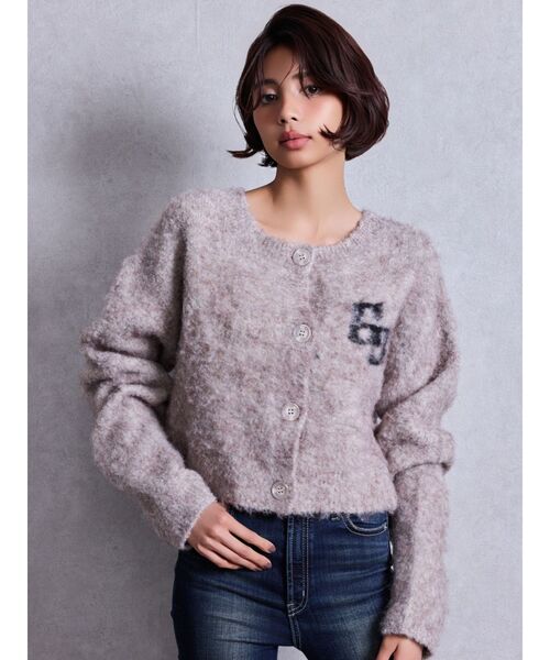 GYDA（ジェイダ）の「AS IFニットカーディガン（カーディガン/ボレロ・レディース・グレー/ベージュ・FREE）」の8枚目の写真