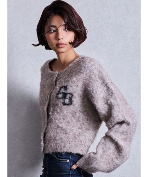 GYDA（ジェイダ）の「AS IFニットカーディガン（カーディガン/ボレロ・レディース・グレー/ベージュ・FREE）」の9枚目の写真