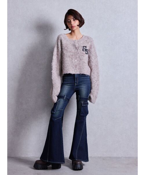 GYDA（ジェイダ）の「AS IFニットカーディガン（カーディガン/ボレロ・レディース・グレー/ベージュ・FREE）」の11枚目の写真