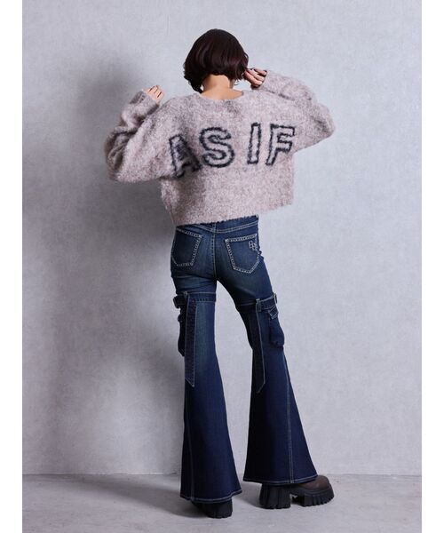 GYDA（ジェイダ）の「AS IFニットカーディガン（カーディガン/ボレロ・レディース・グレー/ベージュ・FREE）」の13枚目の写真