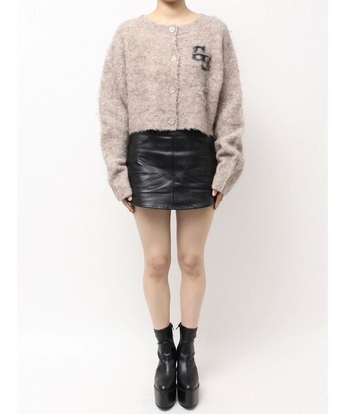 GYDA（ジェイダ）の「AS IFニットカーディガン（カーディガン/ボレロ・レディース・グレー/ベージュ・FREE）」の14枚目の写真
