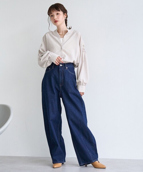 ゴクウス ピンタックバンドカラーブラウス（シャツ/ブラウス）｜coen（コーエン