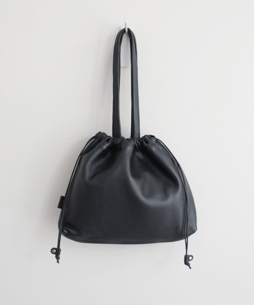 TIDEWAY(タイドウェイ)の「SHEETS 巾着 TOTE(トートバッグ・レディース・ライトグレー/ブラック/ダークグレー/グレイッシュベージュ・FREE)」の6枚目の写真