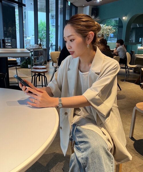 ⭐︎　新品　CIAOPANIC TYPY テックリネン半袖シャツジャケット PONてら企画)テックリネン半袖シャツジャケット | CIAOPANIC