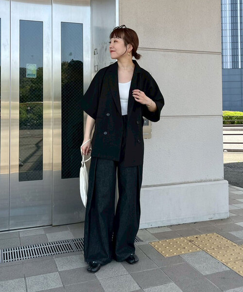 セール】≪シワになりにくい≫テックリネン半袖シャツジャケット