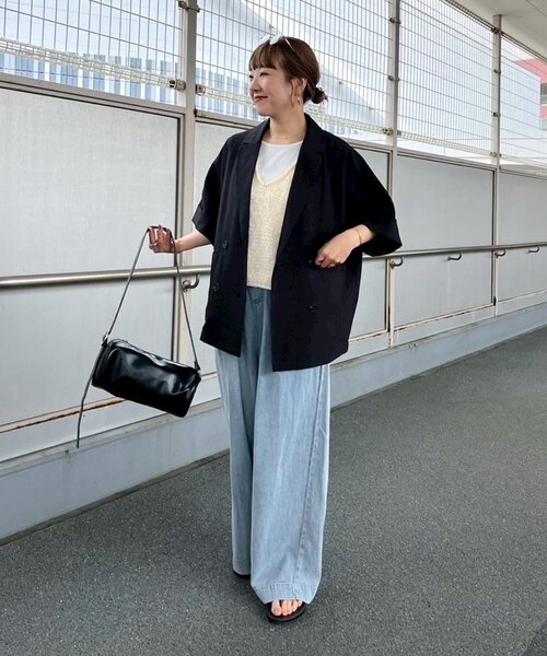 セール】≪シワになりにくい≫テックリネン半袖シャツジャケット