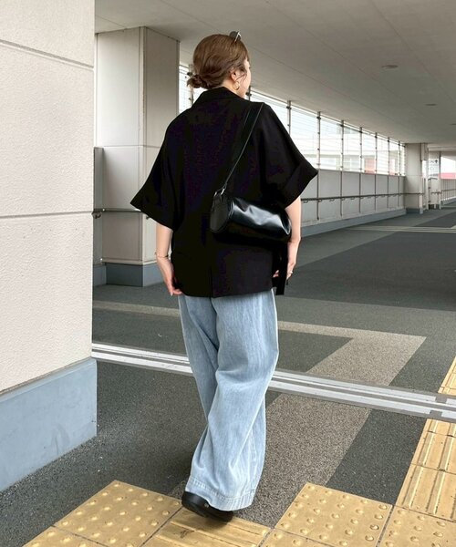 セール】≪シワになりにくい≫テックリネン半袖シャツジャケット