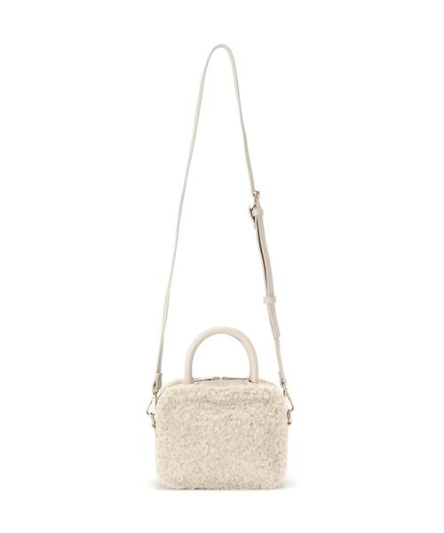 NATURAL BEAUTY BASIC(ナチュラルビューティーベーシック)の「◇カーリーフェイクファーボクシーショルダーバッグ(ショルダーバッグ・レディース・ダークブラウン/オフホワイト・フリ-)」の10枚目の写真