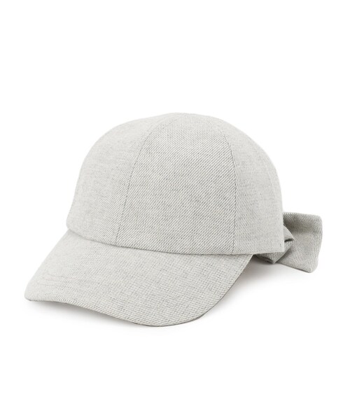 grove(グローブ)の「リボンキャップ【UVカット・サイズ調整可能】(キャップ・レディース・アイボリー/ブラック/チャコールグレー/グレー系/チャコール/ブラック系・00)」の1枚目の写真