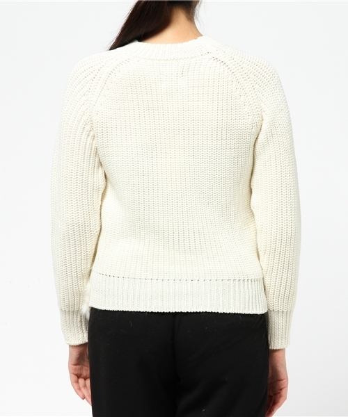 'PalinkA（パリンカ）の「カルガンラムニット（ニット/セーター・レディース・オフホワイト/ブラック・FREE）」の5枚目の写真