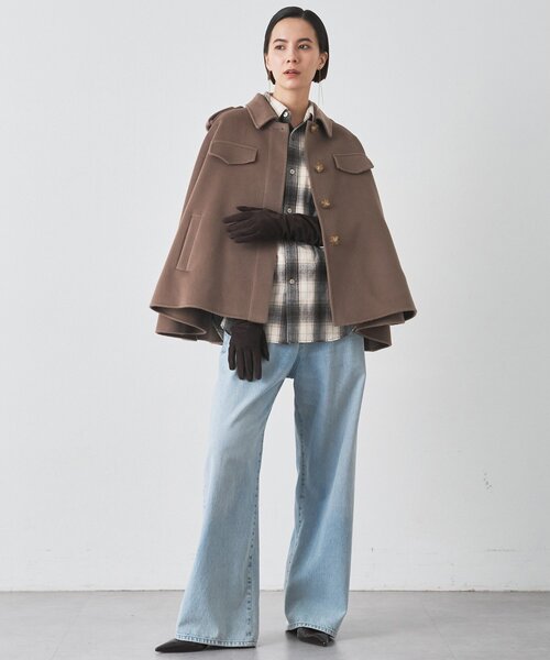 Whim Gazette（ウィムガゼット）の「シャギーチェックシャツ（シャツ/ブラウス・レディース・ベージュ/グレー・FREE）」の11枚目の写真