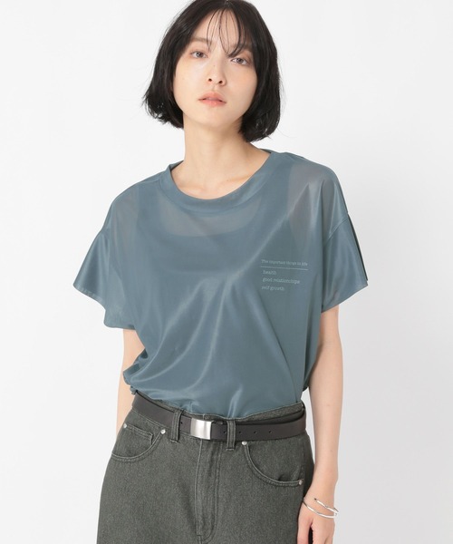 studio CLIP(スタディオクリップ)の「【daily CLIP】プチロゴシアーTEE(Tシャツ/カットソー・レディース・グレー/アイボリー/チェリーレッド・FREE)」の2枚目の写真