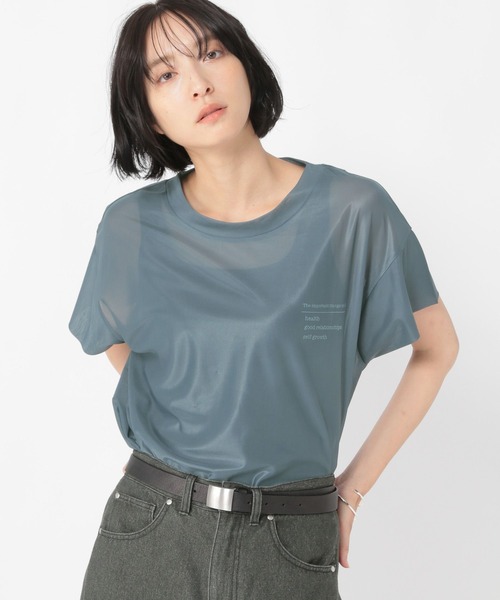 studio CLIP(スタディオクリップ)の「【daily CLIP】プチロゴシアーTEE(Tシャツ/カットソー・レディース・グレー/アイボリー/チェリーレッド・FREE)」の4枚目の写真