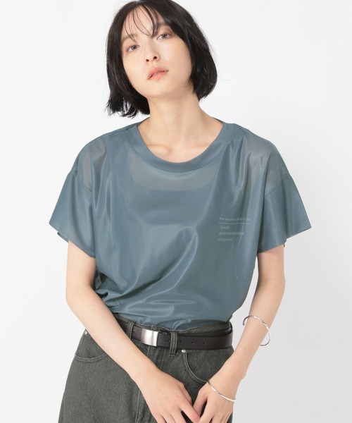 studio CLIP(スタディオクリップ)の「【daily CLIP】プチロゴシアーTEE(Tシャツ/カットソー・レディース・グレー/アイボリー/チェリーレッド・FREE)」の5枚目の写真