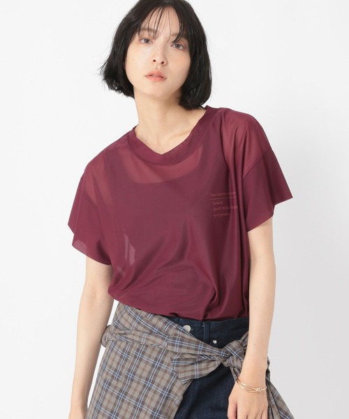 studio CLIP(スタディオクリップ)の「【daily CLIP】プチロゴシアーTEE(Tシャツ/カットソー・レディース・グレー/アイボリー/チェリーレッド・FREE)」の9枚目の写真