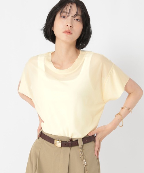 studio CLIP(スタディオクリップ)の「【daily CLIP】プチロゴシアーTEE(Tシャツ/カットソー・レディース・グレー/アイボリー/チェリーレッド・FREE)」の17枚目の写真