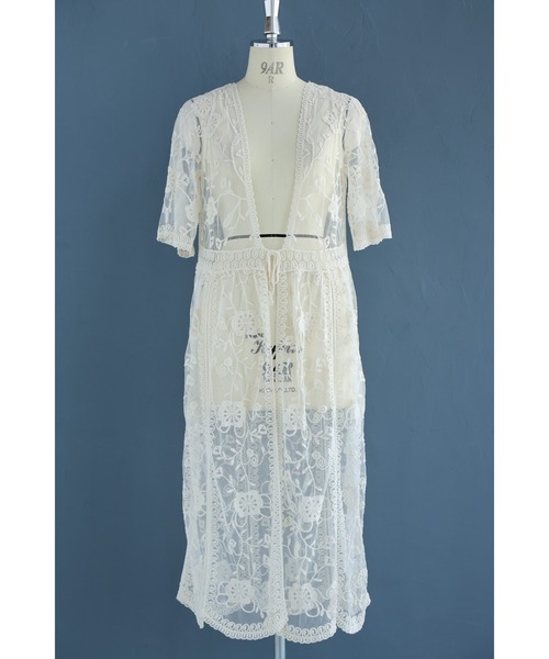 cawaii（カワイイ）の「二の腕までカバーする蔦花刺繍ベールカーディガン（カーディガン/ボレロ・レディース・ベージュ・FREE）」の14枚目の写真