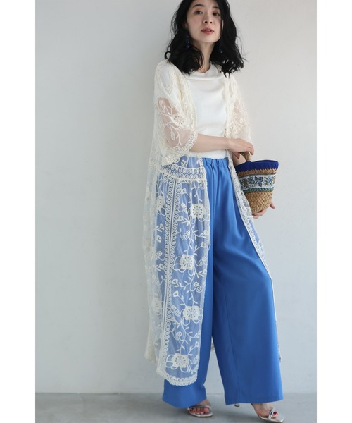 cawaii（カワイイ）の「二の腕までカバーする蔦花刺繍ベールカーディガン（カーディガン/ボレロ・レディース・ベージュ・FREE）」の16枚目の写真