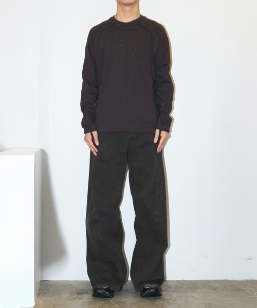 NVRFRGT（ネヴァーフォーゲット）の「3D TWISTED WIDE LEG JEANS（デニムパンツ・メンズ・ダークグレー/ダークブラウン・1/2）」の7枚目の写真