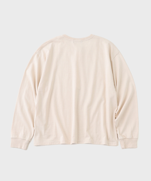 JOURNAL STANDARD J.S HOMESTEAD（ジャーナルスタンダードホームステッド）の「J.S.Homestead / コット ネップ ヘンリーネックロンT（Tシャツ/カットソー・メンズ・ブラック系その他/アイボリー/ホワイト・MEDIUM/LARGE）」の4枚目の写真