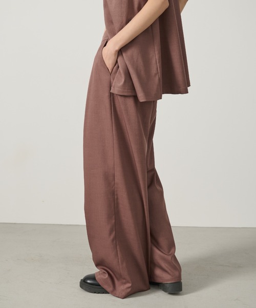 AIC.（エーアイシー）の「アシンメトリータックワイドパンツ（スラックス・レディース・ピンク/ブラウン/ブラック・SMALL/MEDIUM）」の15枚目の写真