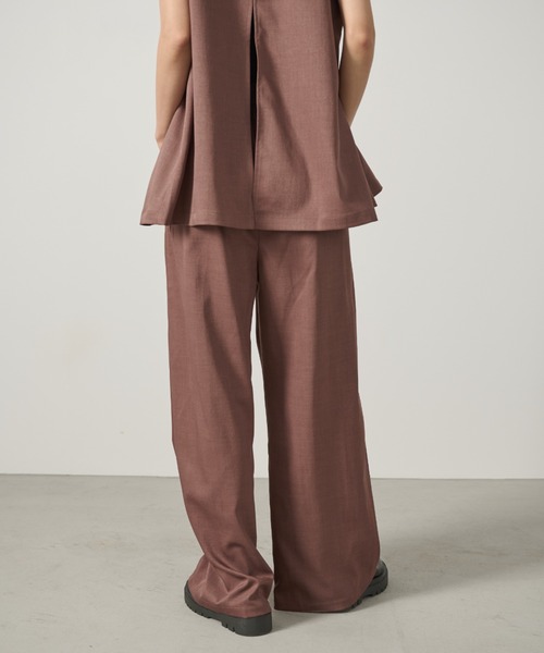 AIC.（エーアイシー）の「アシンメトリータックワイドパンツ（スラックス・レディース・ピンク/ブラウン/ブラック・SMALL/MEDIUM）」の16枚目の写真
