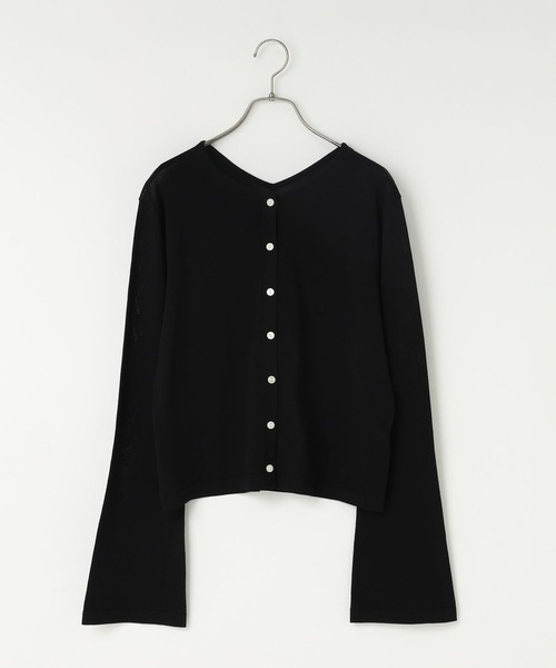 LOWRYS FARM（ローリーズファーム）の「シアー２ＷＡＹカーディガン  587840（カーディガン/ボレロ・レディース・ブラック/ブラウン/ブルー/アイボリー・FREE）」の8枚目の写真