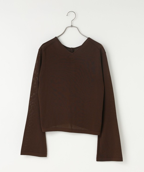 LOWRYS FARM（ローリーズファーム）の「シアー２ＷＡＹカーディガン  587840（カーディガン/ボレロ・レディース・ブラック/ブラウン/ブルー/アイボリー・FREE）」の12枚目の写真