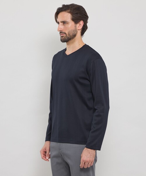 MACKINTOSH LONDON（マッキントッシュ ロンドン）の「針抜きVネックロングスリーブTシャツ（Tシャツ/カットソー・メンズ・ネイビー/グレー系その他・XL/L/M）」の10枚目の写真
