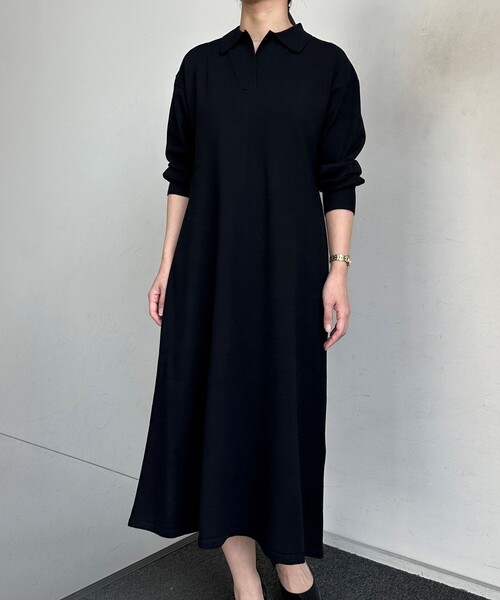 セール】スキッパーニット ワンピース（ワンピース）｜組曲