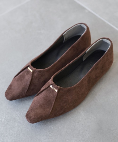 SESTO(セスト)の「かかとが踏めて柔らかい、シャープトゥフラットパンプス(パンプス・レディース・ブラック系その他/グレー/ブラック/グレイッシュベージュ/グレー系その他/ダークブラウン・22.5cm/23.0cm/23.5cm/24.0cm/24.5cm/25.0cm/21.5cm)」の5枚目の写真