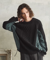 CASPER JOHN | Docking fisherman knit/ドッキングフィッシャーマンニット(ニット/セーター)