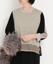 MICO COULIER | 配色切替ドルマンプルオーバーカットソー(Tシャツ/カットソー)