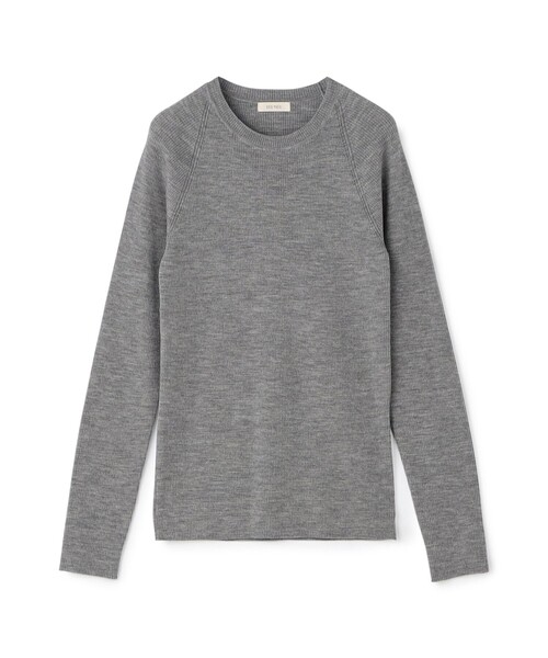 トゥモローランド DES PRESウーステッドウール100%クルーネックニット ウーステッドウールファインリブ クルーネックプルオーバー（ニット