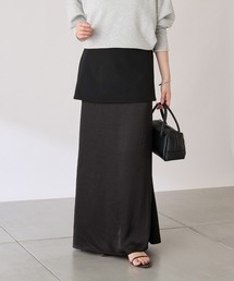 COLLAGE GALLARDAGALANTE | レイヤードサテンスカート/gemeilコラボ(スカート)