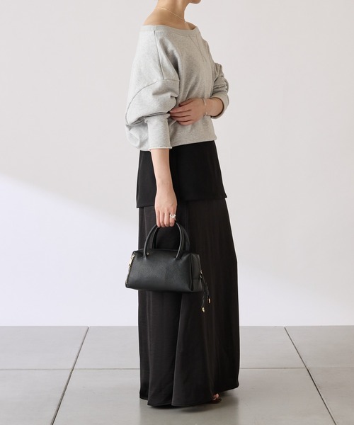 COLLAGE GALLARDAGALANTE（コラージュガリャルダガランテ）の「レイヤードサテンスカート/gemeilコラボ（スカート・レディース・ブラウン/ブラック・FREE）」の10枚目の写真